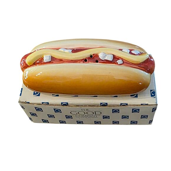 Vintage The Good Company Hotdog Baking Soda Container Ceramic For Fridge - Picture 1 of 4